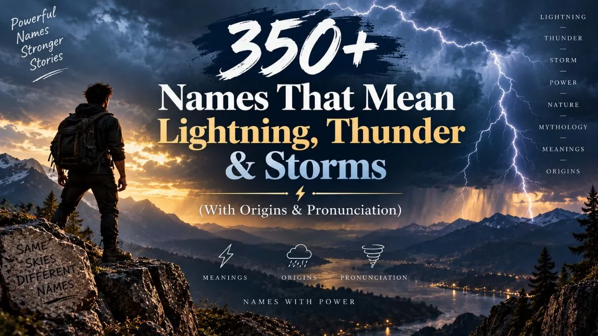 350+ Names That Mean Lightning, Thunder & Storms (With Origins & Pronunciation)