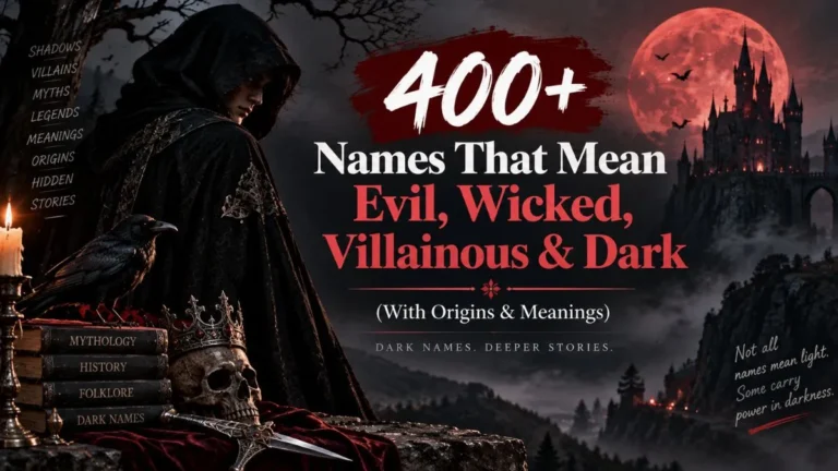 400+ Names That Mean Evil, Wicked, Villainous & Dark (With Origins & Meanings)