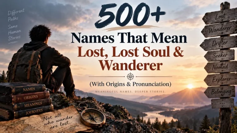 500+ Names That Mean Lost, Lost Soul & Wanderer (With Origins & Pronunciation)