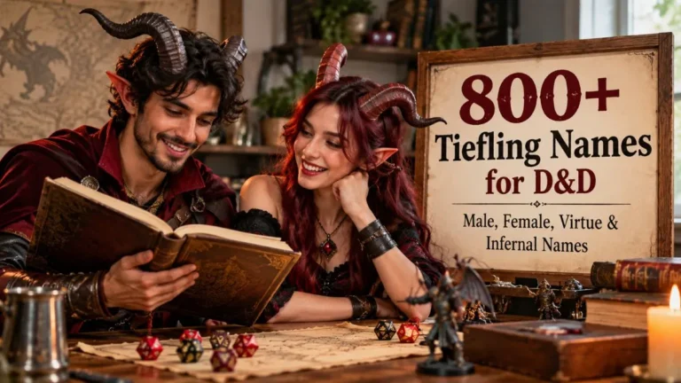 Tiefling Names for D&D Male, Female, Virtue & Infernal Names