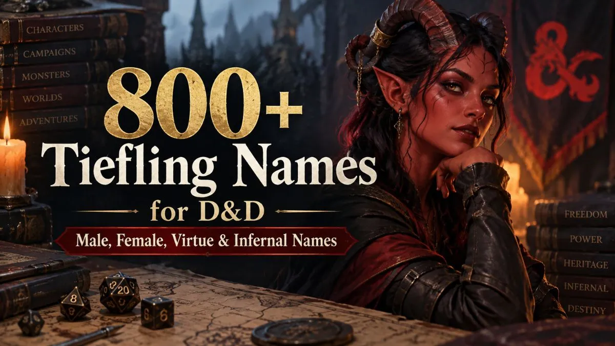 800+ Tiefling Names for D&D Male, Female, Virtue & Infernal
